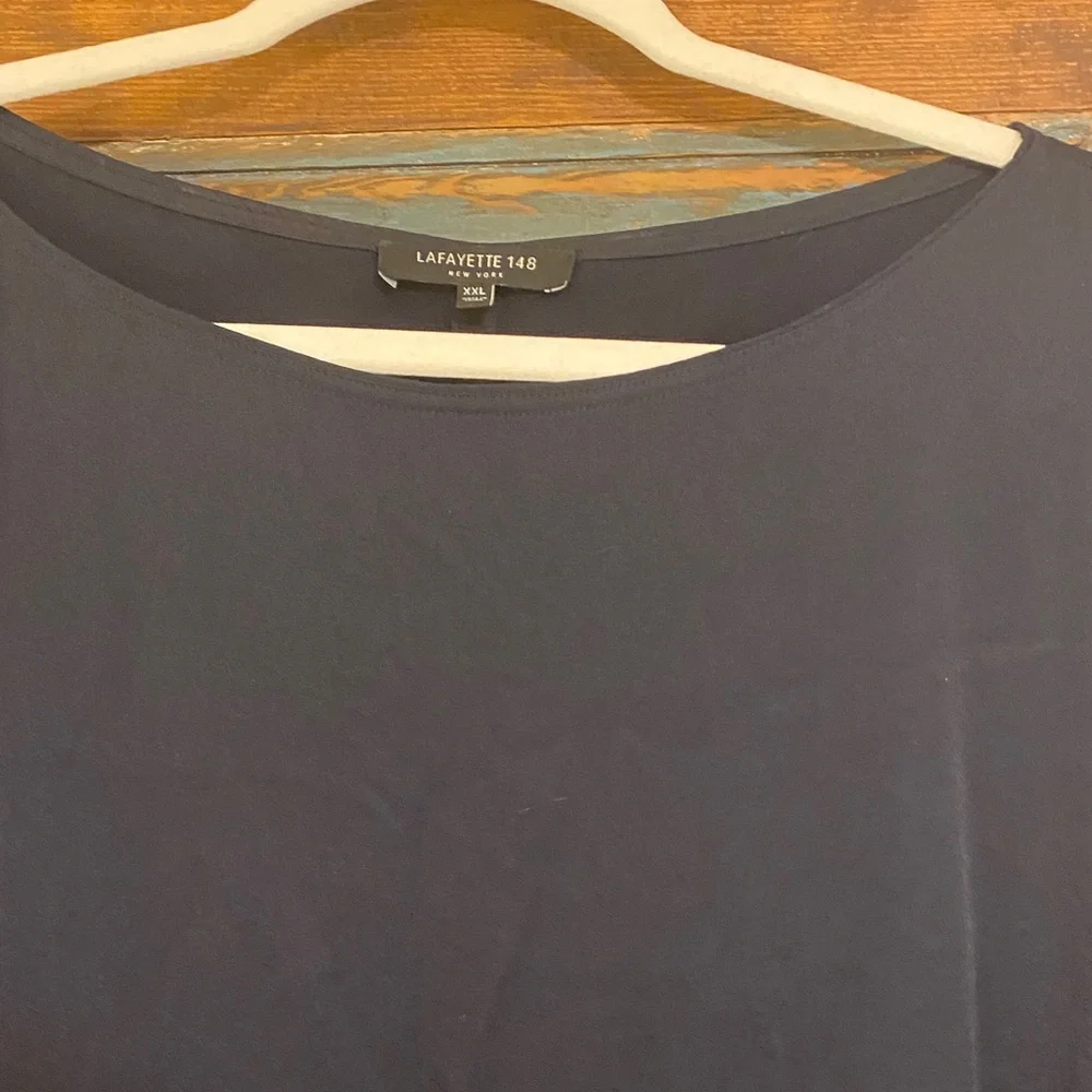 Lafayette 148 New York Black Blouse - Picture 5 of 12